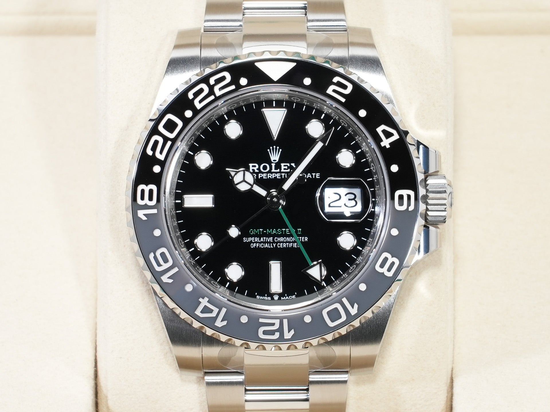 ロレックス GMTマスターII Ref.126710GRNR ステンレススチール ブラック文字盤 オイスターブレスレット 未使用 gifirjh6