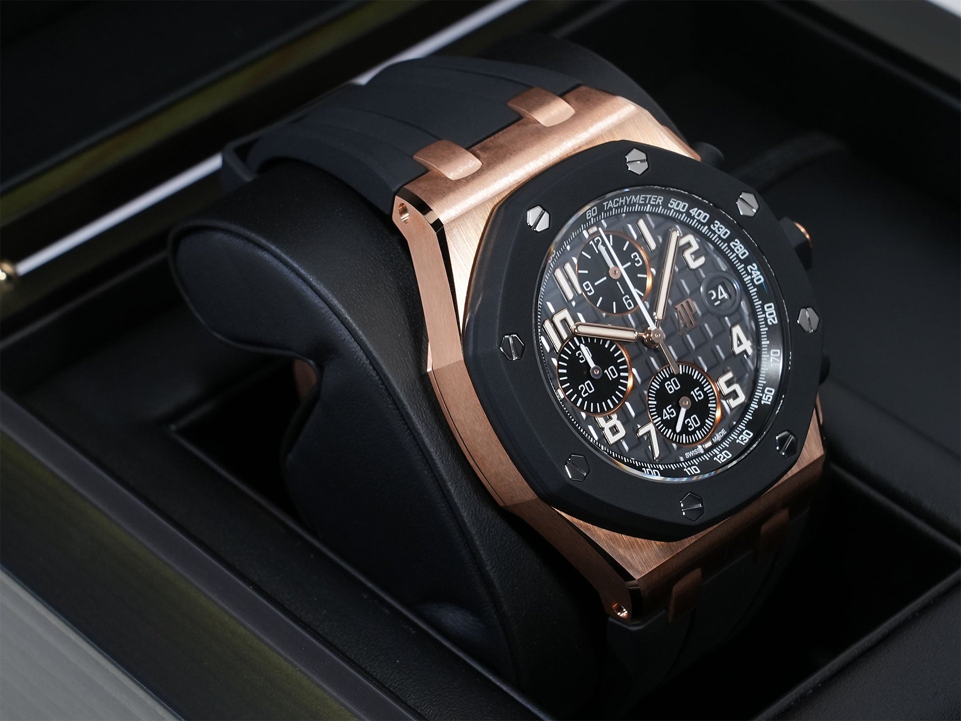 Audemars Piguet Royal Oak Offshore Chronograph Ref. 26238OK.OO.A002CA.01 Pink Gold Slate Gray Dial Unused mowqoqvx