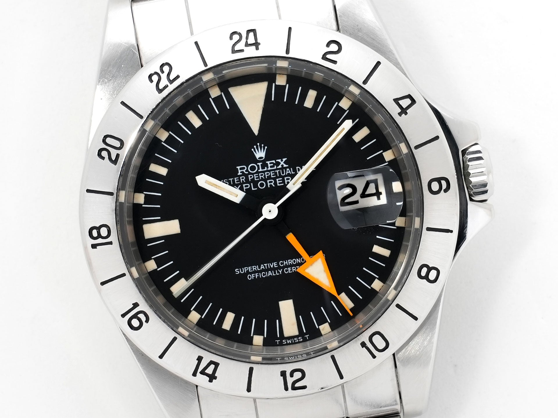 ロレックス エクスプローラーII Ref.1655 ステンレススチール ブラック文字盤 オイスターブレスレット 中古 xfyu9dp8