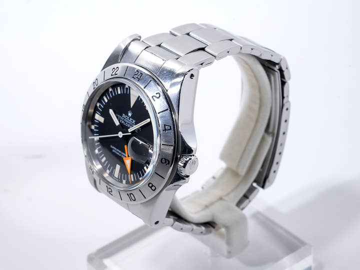 ロレックス エクスプローラーII Ref.1655 ステンレススチール ブラック文字盤 オイスターブレスレット 中古 xfyu9dp8