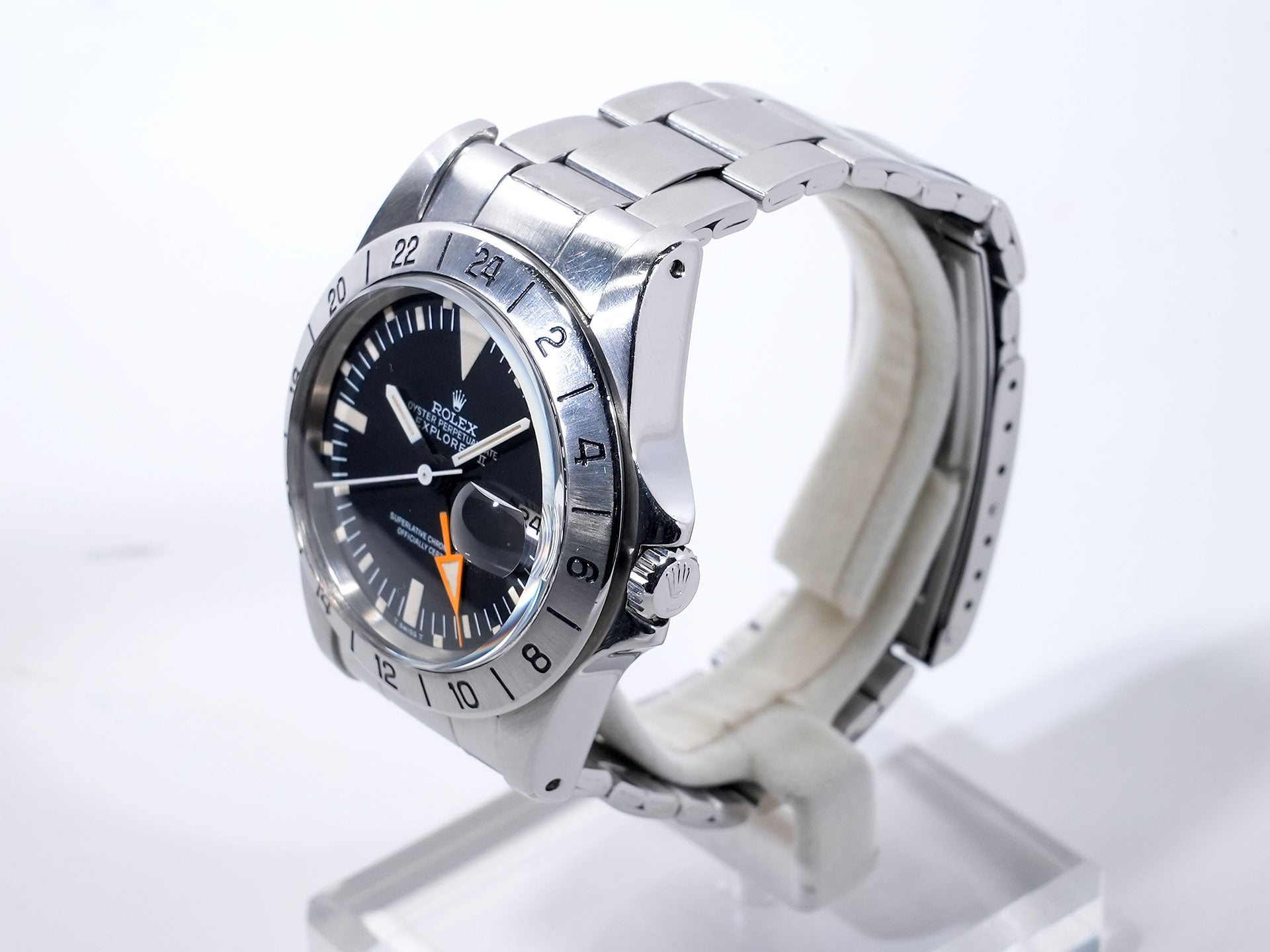 ロレックス エクスプローラーII Ref.1655 ステンレススチール ブラック文字盤 オイスターブレスレット 中古 xfyu9dp8