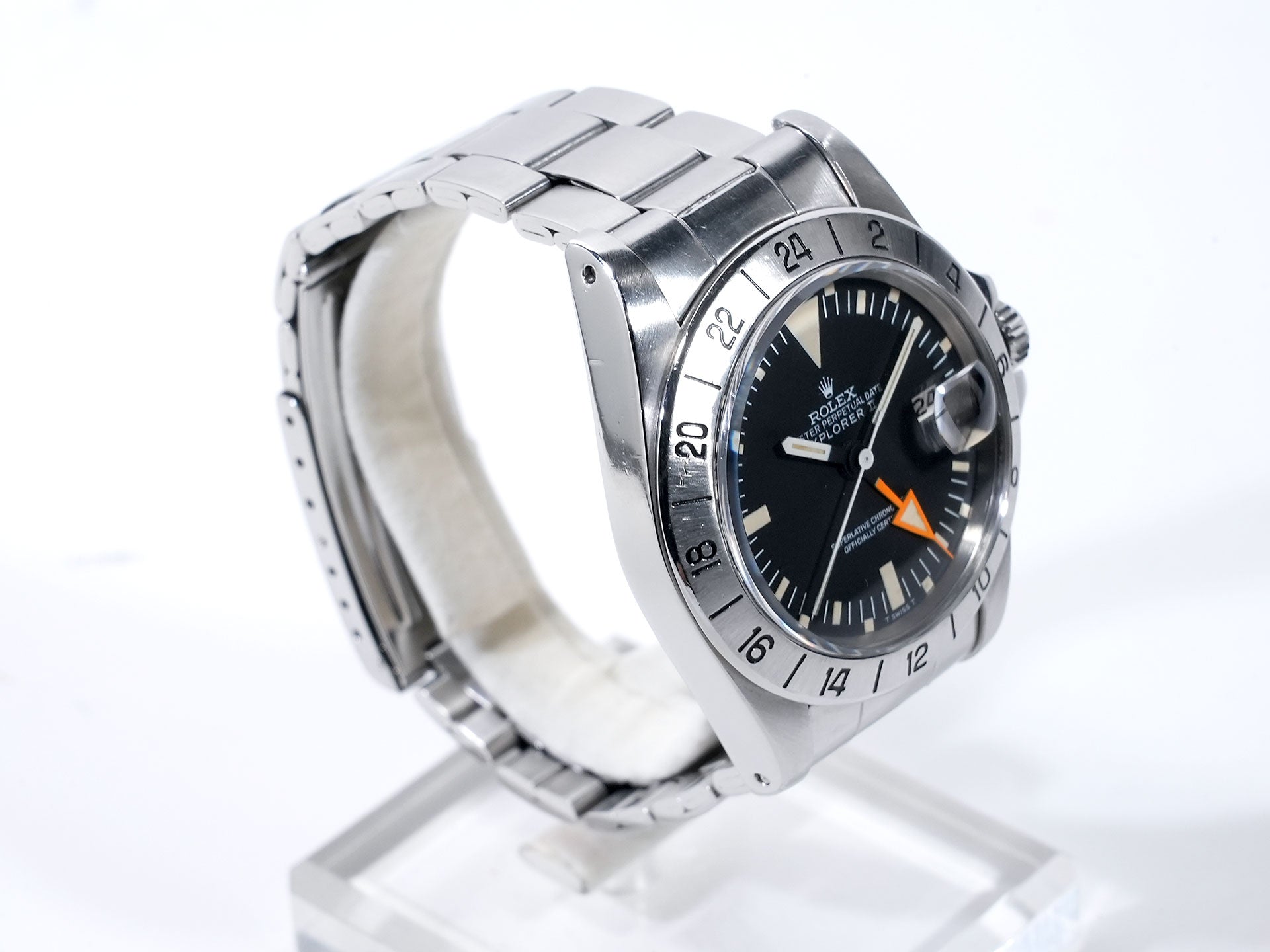 ロレックス エクスプローラーII Ref.1655 ステンレススチール ブラック文字盤 オイスターブレスレット 中古 xfyu9dp8