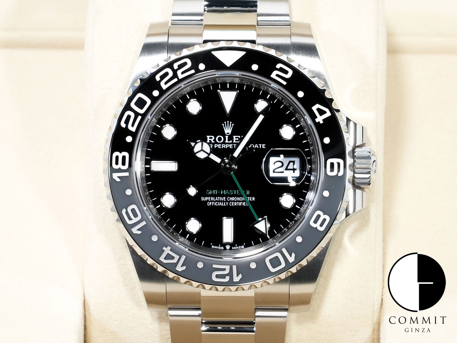 ロレックス GMTマスターII Ref.126710GRNR ステンレススチール ブラック文字盤 オイスターブレスレット 未使用 sg6pi9a8