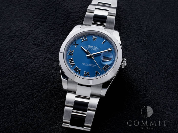 Rolex Datejust 41 Ref. 126300 Stainless Steel Azzurro Blue Dial Oyster Bracelet Excellent Condition jewf2srv