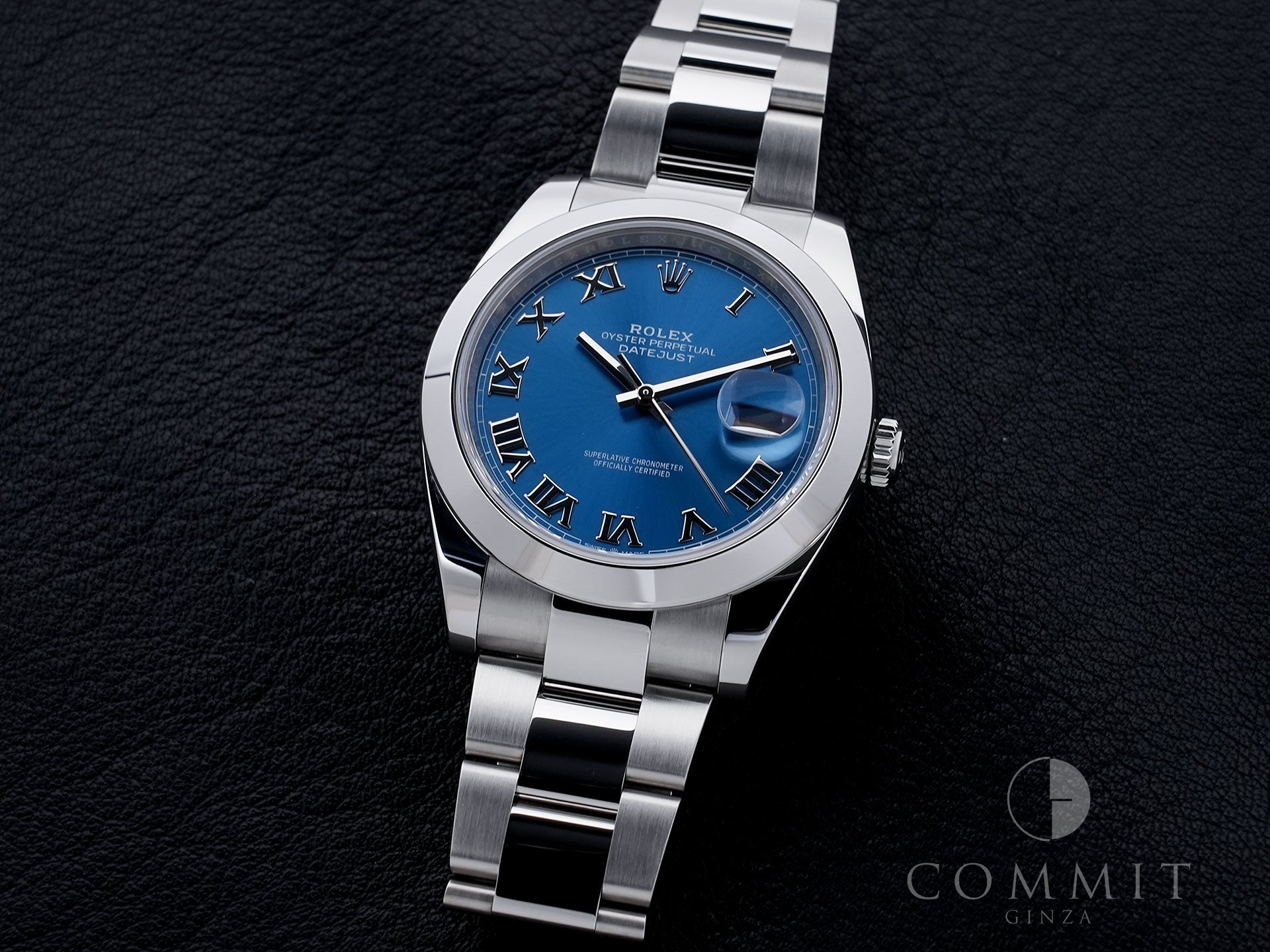 Rolex Datejust 41 Ref. 126300 Stainless Steel Azzurro Blue Dial Oyster Bracelet Excellent Condition jewf2srv