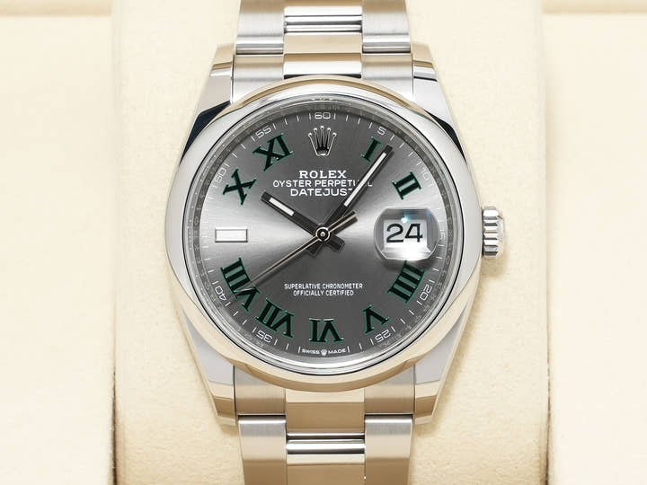ロレックス デイトジャスト36 Ref.126200 ステンレススチール スレートローマン文字盤 オイスターブレスレット 未使用 id99qyoq