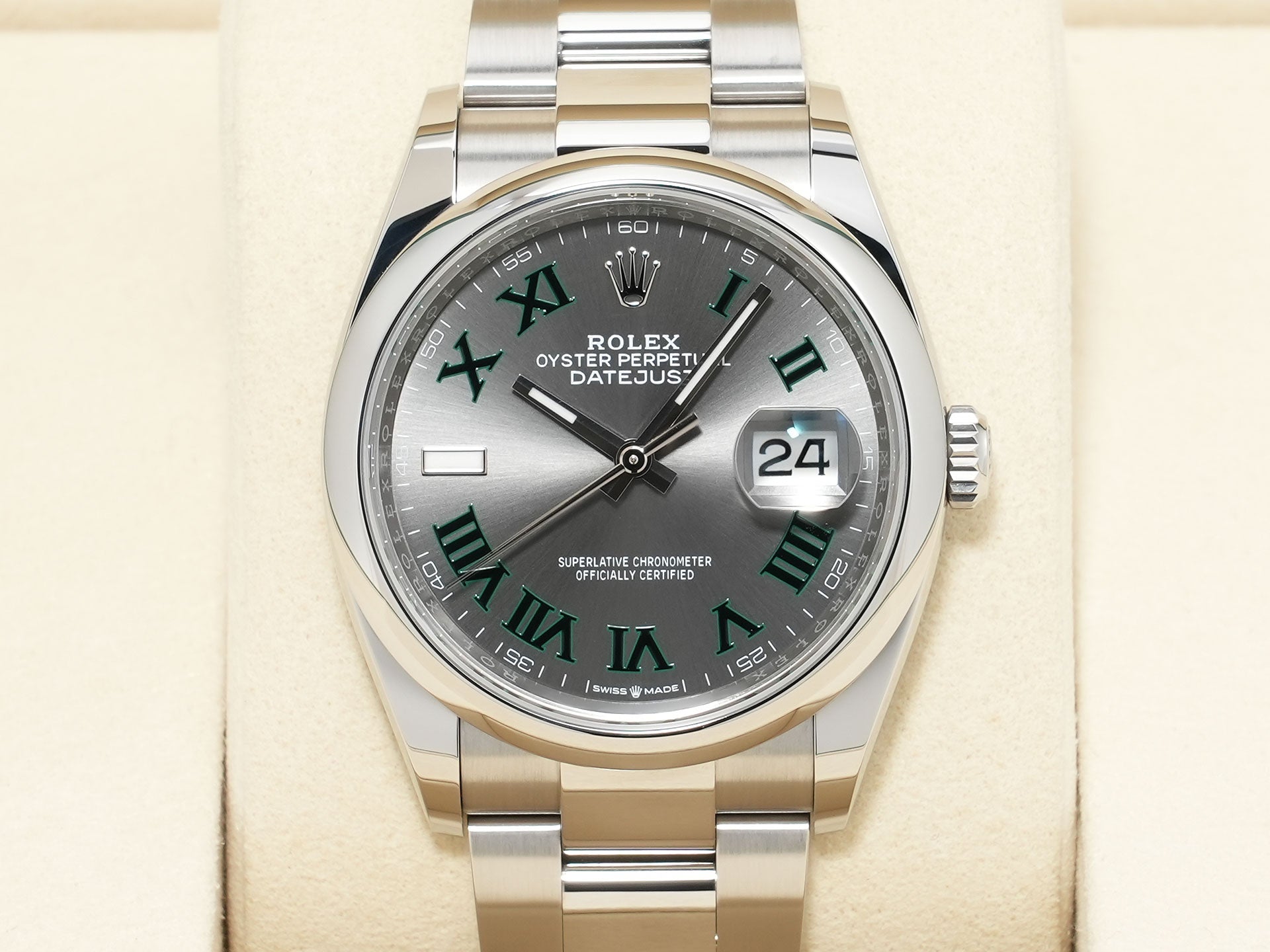 ロレックス デイトジャスト36 Ref.126200 ステンレススチール スレートローマン文字盤 オイスターブレスレット 未使用 id99qyoq