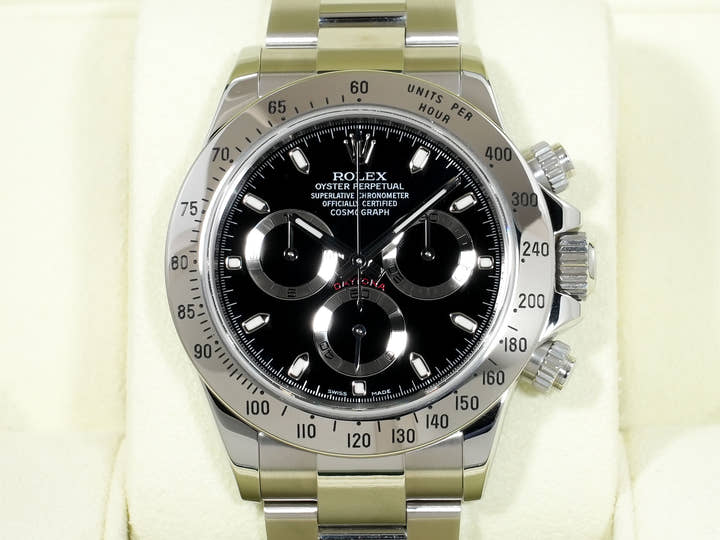 ロレックス デイトナ Ref.116520 ステンレススチール ブラック文字盤 美品 wpnaubku