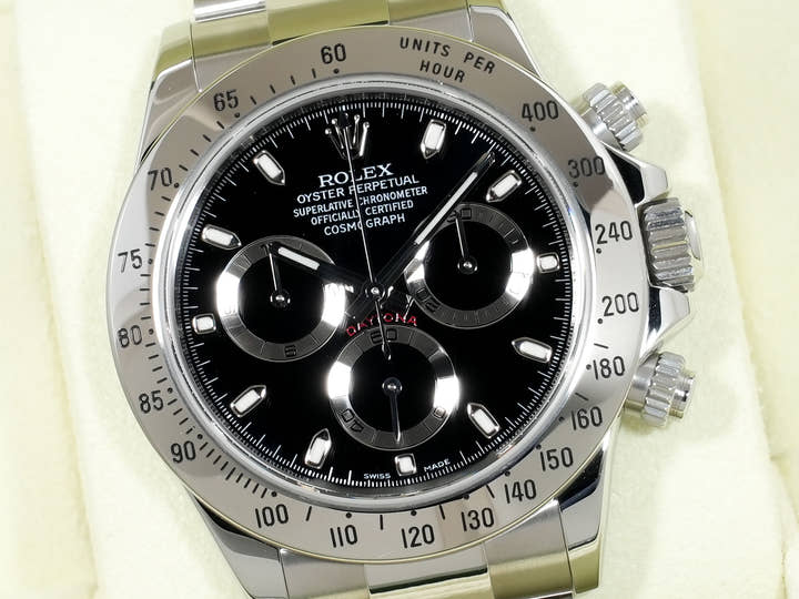 ロレックス デイトナ Ref.116520 ステンレススチール ブラック文字盤 美品 wpnaubku