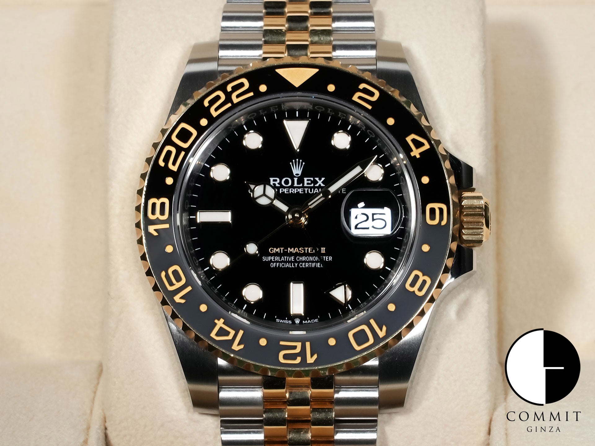ロレックス GMTマスターII Ref.126713GRNR ステンレススチール/イエローゴールド ブラック文字盤 ジュビリーブレスレット 中古 sxiyh8b8
