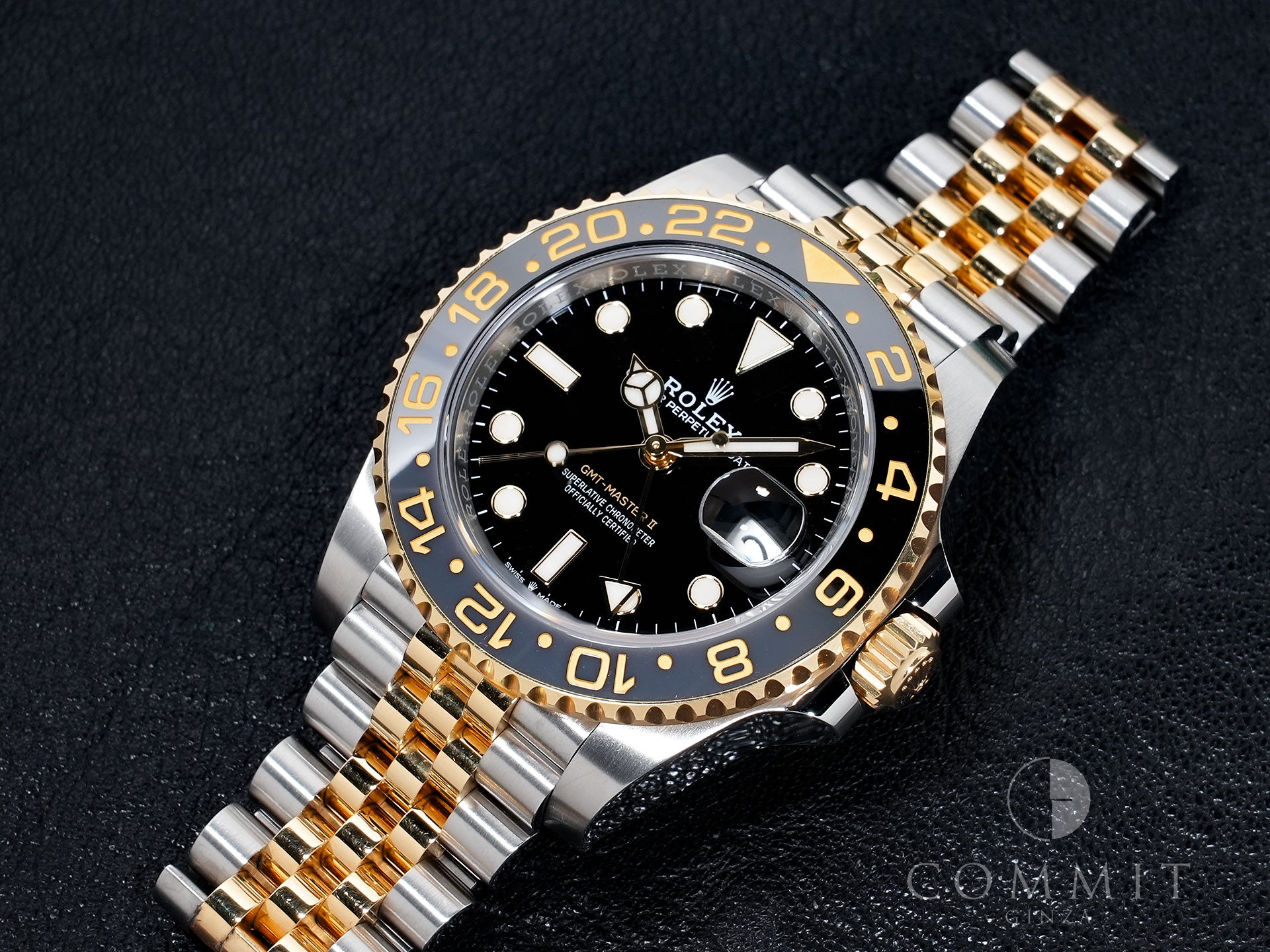 ロレックス GMTマスターII Ref.126713GRNR ステンレススチール/イエローゴールド ブラック文字盤 ジュビリーブレスレット 中古 sxiyh8b8