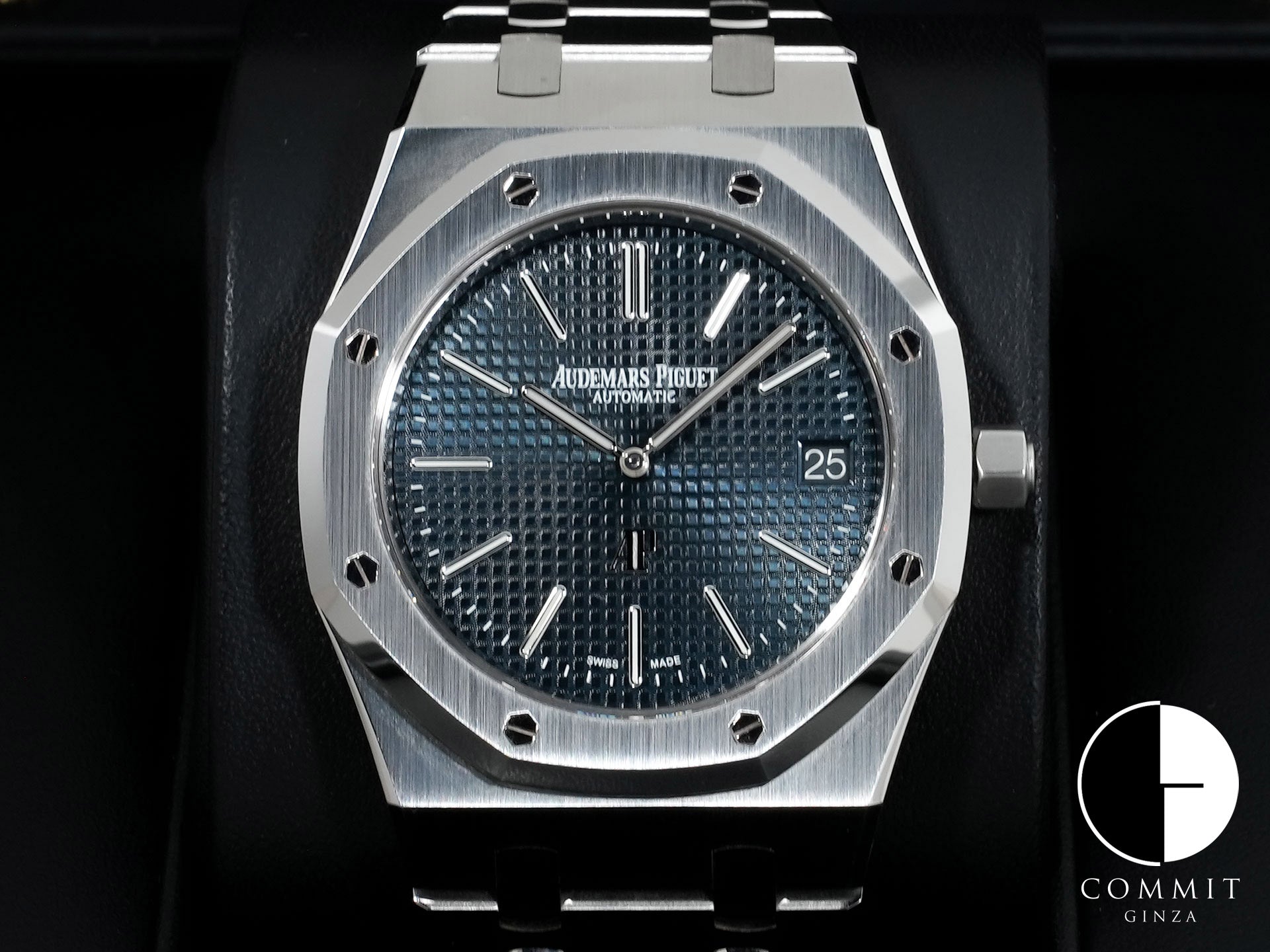 オーデマピゲ ロイヤルオーク ジャンボ エクストラ シン Ref.15202ST.OO.1240ST.01 ステンレススチール ブルー文字盤 中古 keuf7sj8