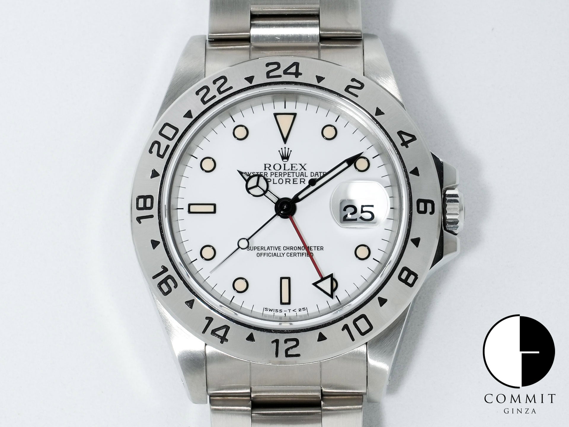 ロレックス エクスプローラーII Ref.16570 ステンレススチール ホワイト文字盤 オイスターブレスレット 美中古 kpw9ge47