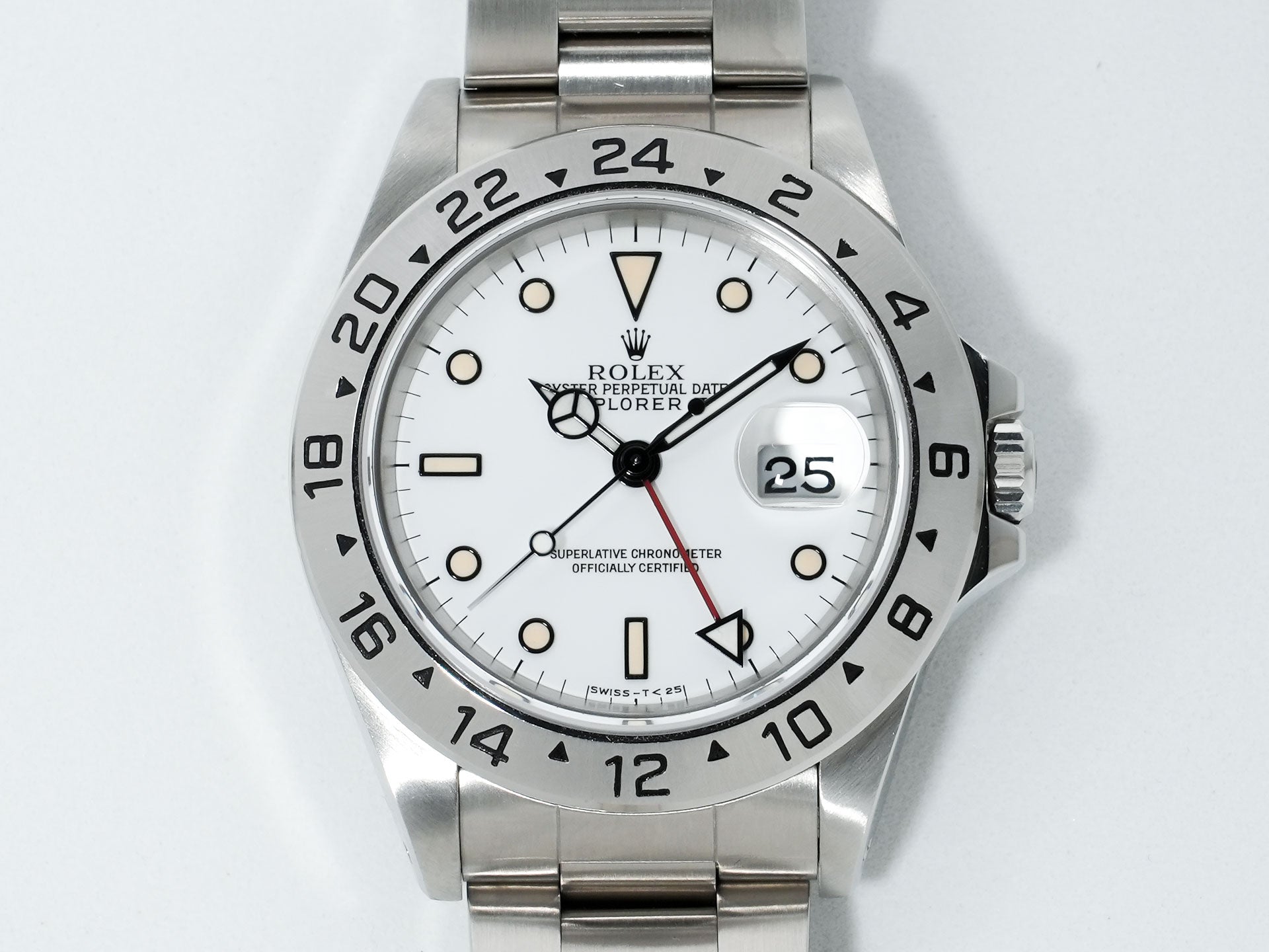ロレックス エクスプローラーII Ref.16570 ステンレススチール ホワイト文字盤 オイスターブレスレット 美中古 kpw9ge47