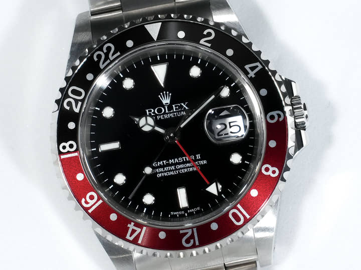 ロレックス GMTマスターII Ref.16710 ステンレススチール ブラック文字盤 オイスターブレスレット 中古 yin7ufkz