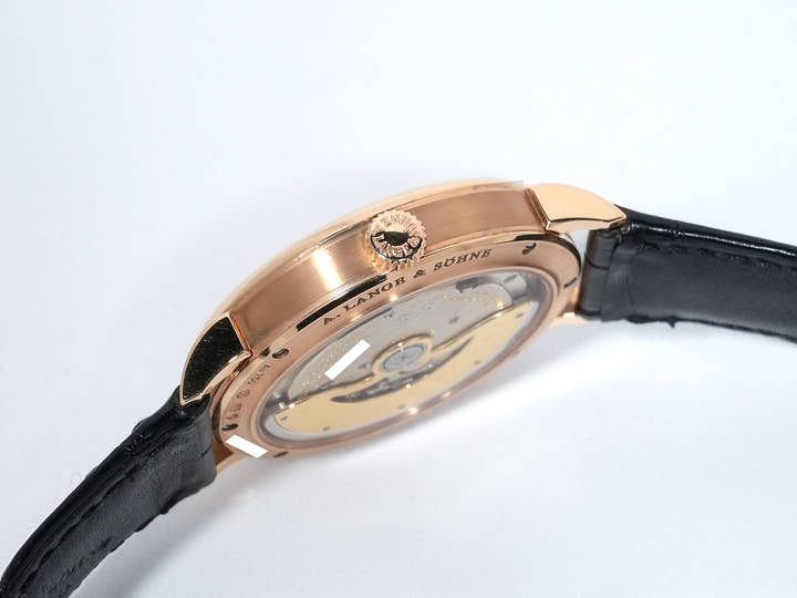 A.ランゲ＆ゾーネ サクソニア アウトサイズ デイト Ref.381.031 ピンクゴールド ブラック文字盤 中古 4atq8axv