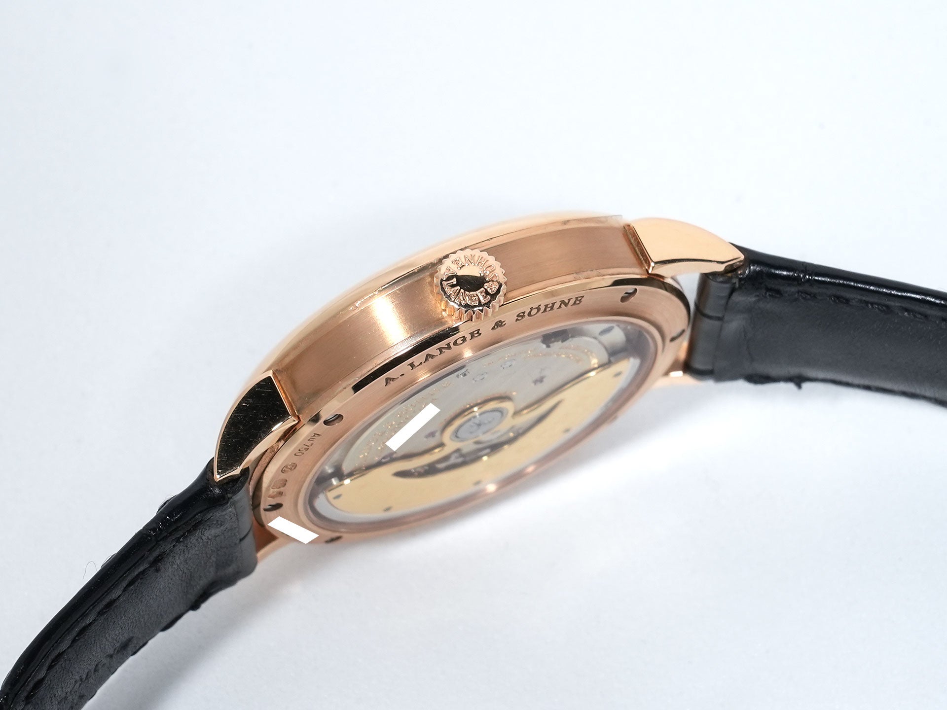 A.ランゲ＆ゾーネ サクソニア アウトサイズ デイト Ref.381.031 ピンクゴールド ブラック文字盤 中古 4atq8axv