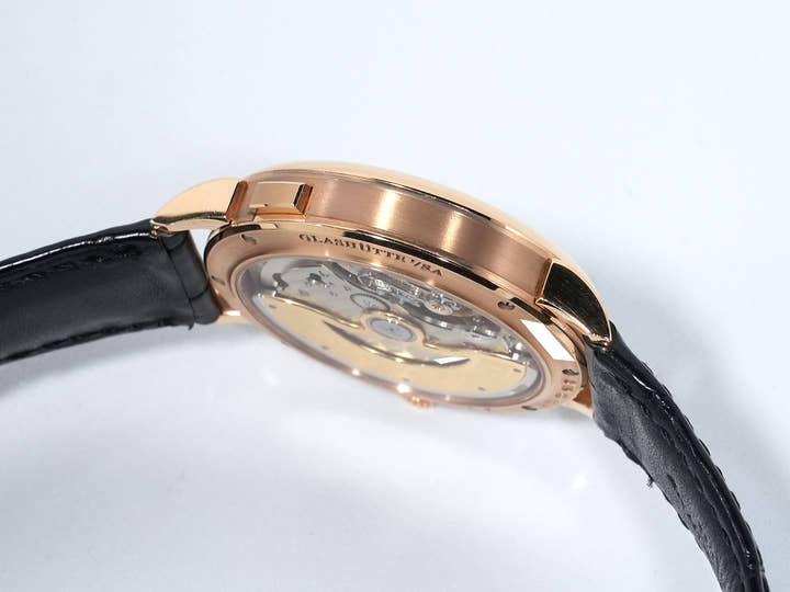 A.ランゲ＆ゾーネ サクソニア アウトサイズ デイト Ref.381.031 ピンクゴールド ブラック文字盤 中古 4atq8axv