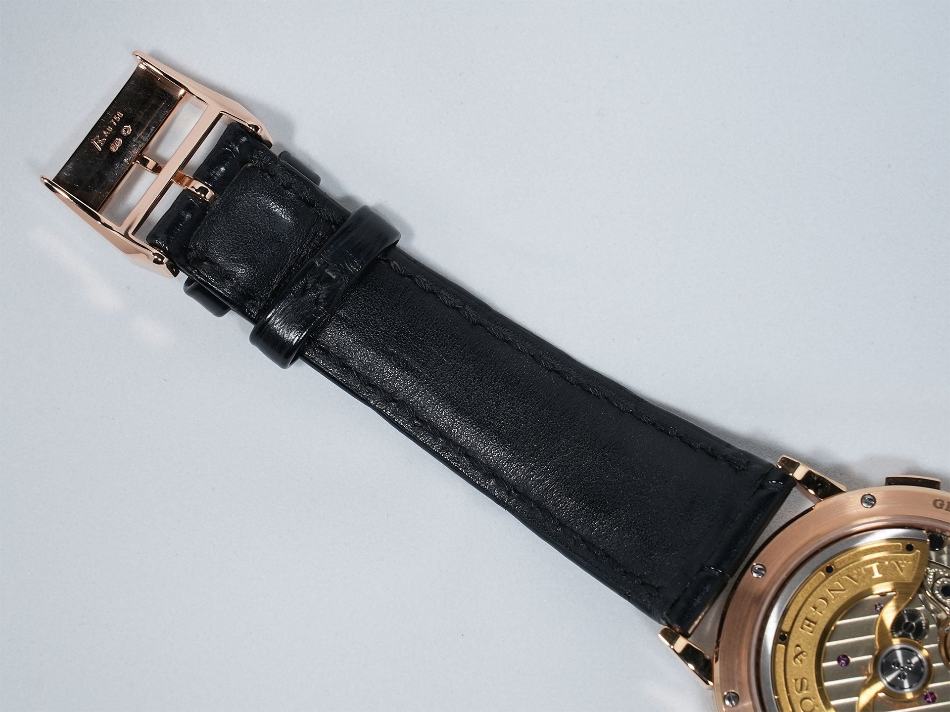 A.ランゲ＆ゾーネ サクソニア アウトサイズ デイト Ref.381.031 ピンクゴールド ブラック文字盤 中古 4atq8axv