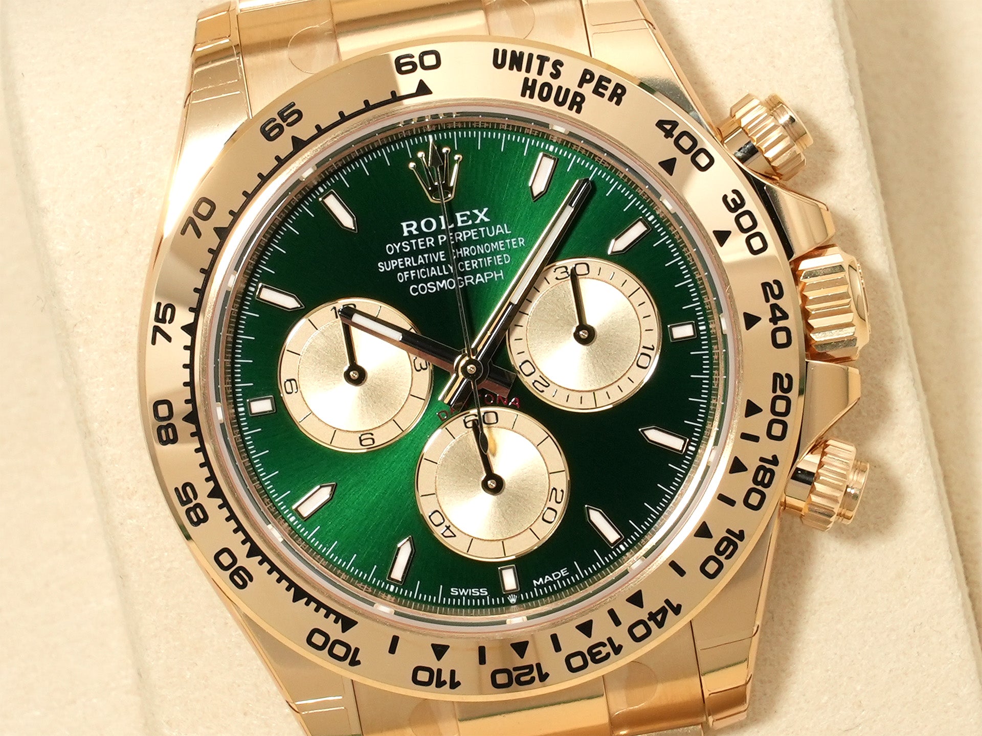 ロレックス デイトナ Ref.126508 イエローゴールド グリーン文字盤 未使用 hcycz6xf