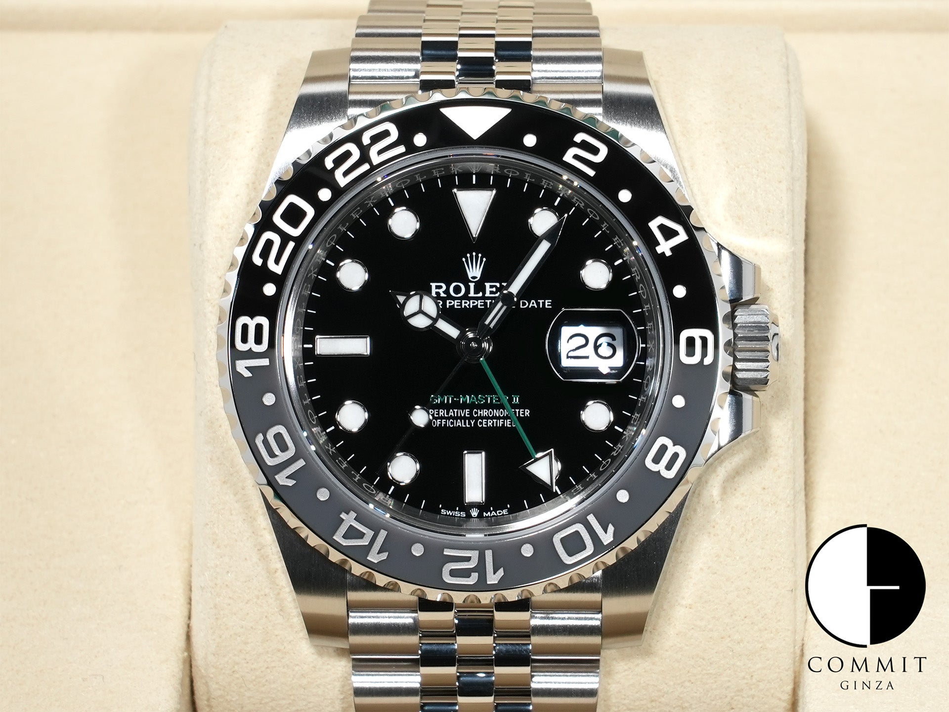 ロレックス GMTマスターII Ref.126710GRNR ステンレススチール ブラック文字盤 ジュビリーブレスレット 未使用 tqz988o8