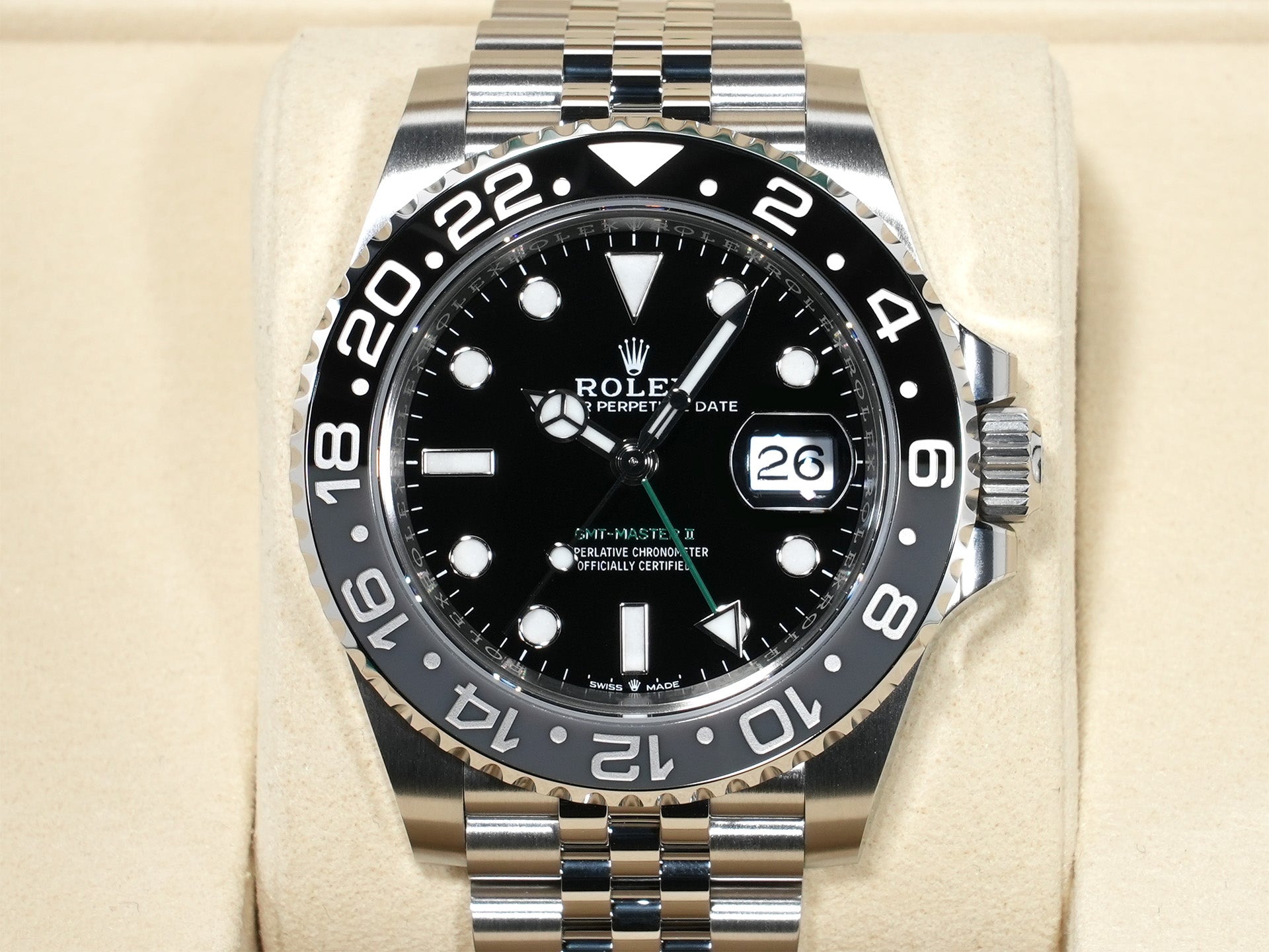 ロレックス GMTマスターII Ref.126710GRNR ステンレススチール ブラック文字盤 ジュビリーブレスレット 未使用 tqz988o8