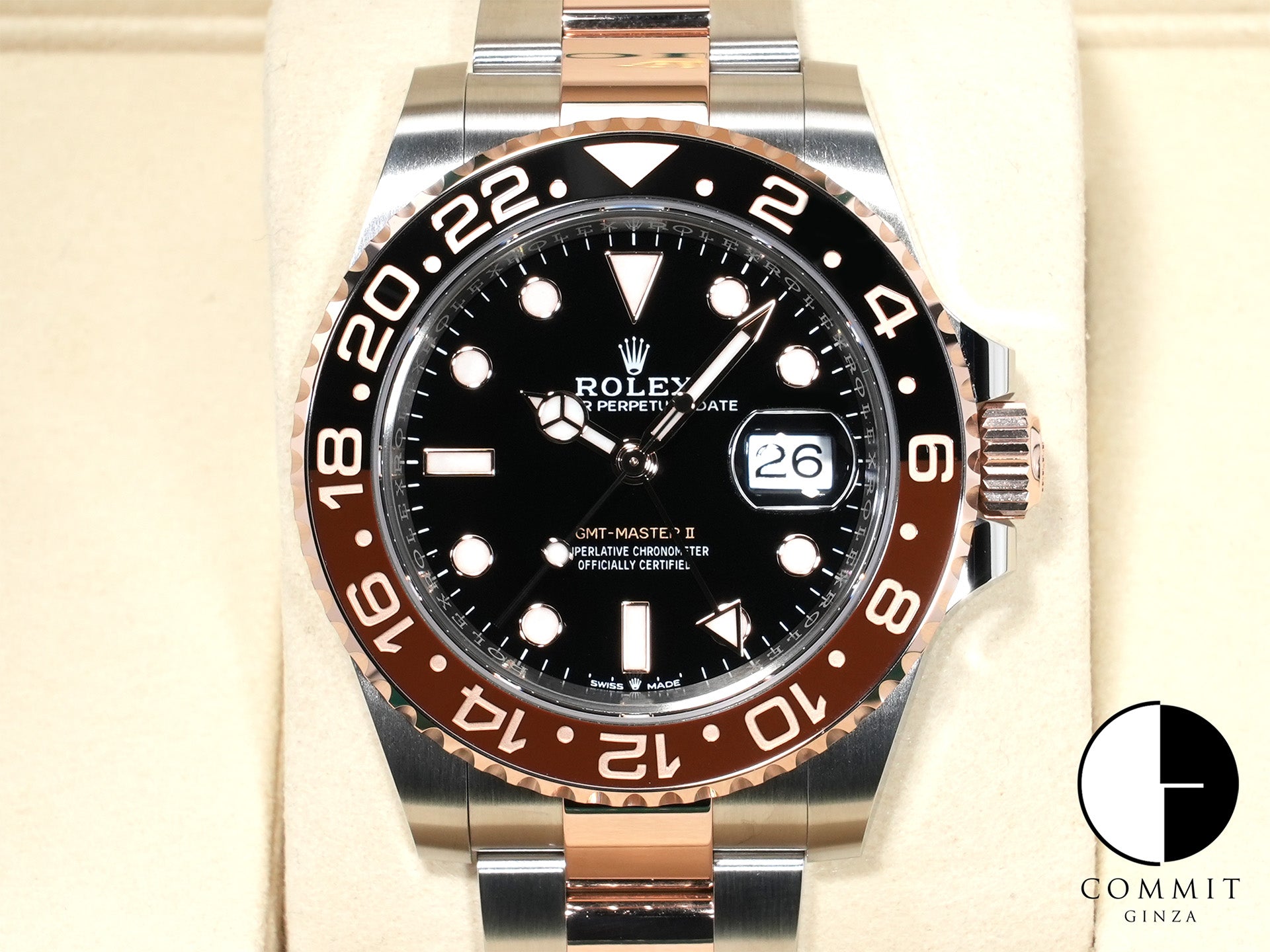 ロレックス GMTマスターII Ref.126711CHNR ステンレススチール/エバーローズゴールド ブラック文字盤 オイスターブレスレット 未使用 an6dcxfx