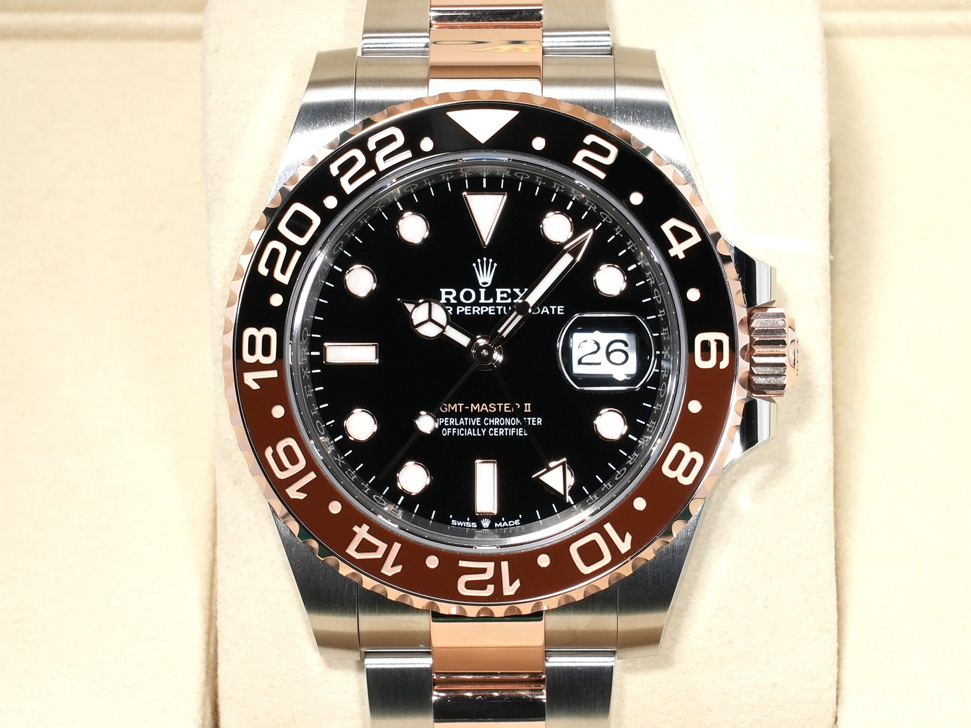 ロレックス GMTマスターII Ref.126711CHNR ステンレススチール/エバーローズゴールド ブラック文字盤 オイスターブレスレット 未使用 an6dcxfx