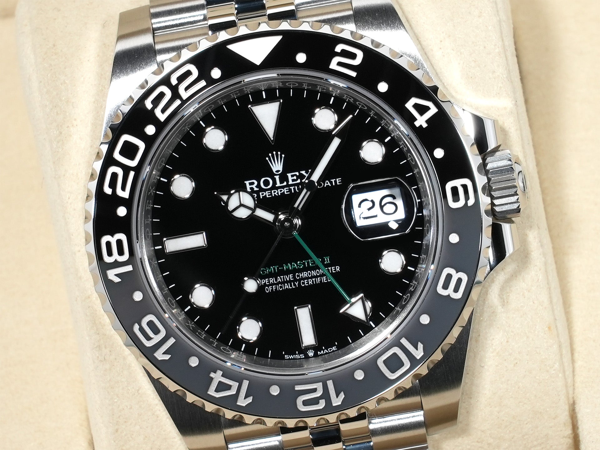 ロレックス GMTマスターII Ref.126710GRNR ステンレススチール ブラック文字盤 ジュビリーブレスレット 未使用 55qag22w