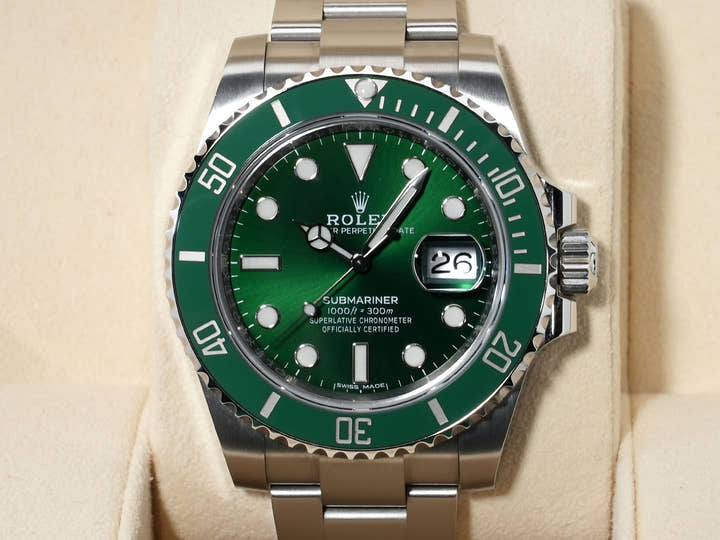 ロレックス サブマリーナー デイト Ref.116610LV ステンレススチール グリーン文字盤 美中古 dx44vu3p