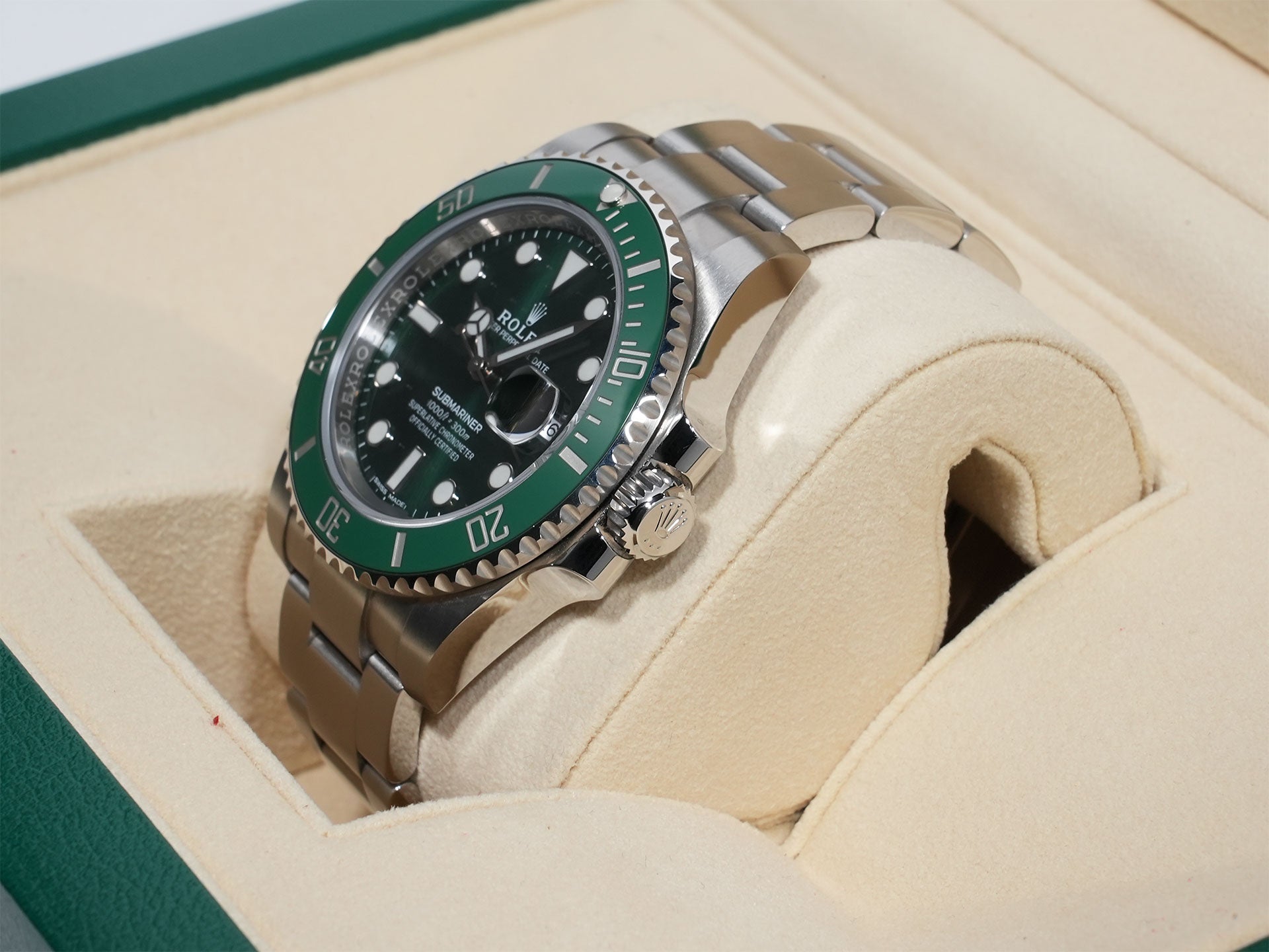 ロレックス サブマリーナー デイト Ref.116610LV ステンレススチール グリーン文字盤 美中古 dx44vu3p
