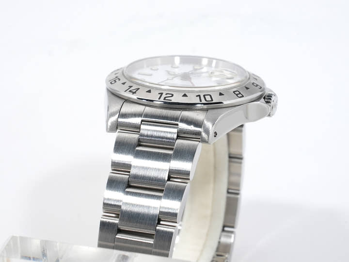 ロレックス エクスプローラーII Ref.16570 ステンレススチール ホワイト文字盤 オイスターブレスレット 中古 zigwaov5