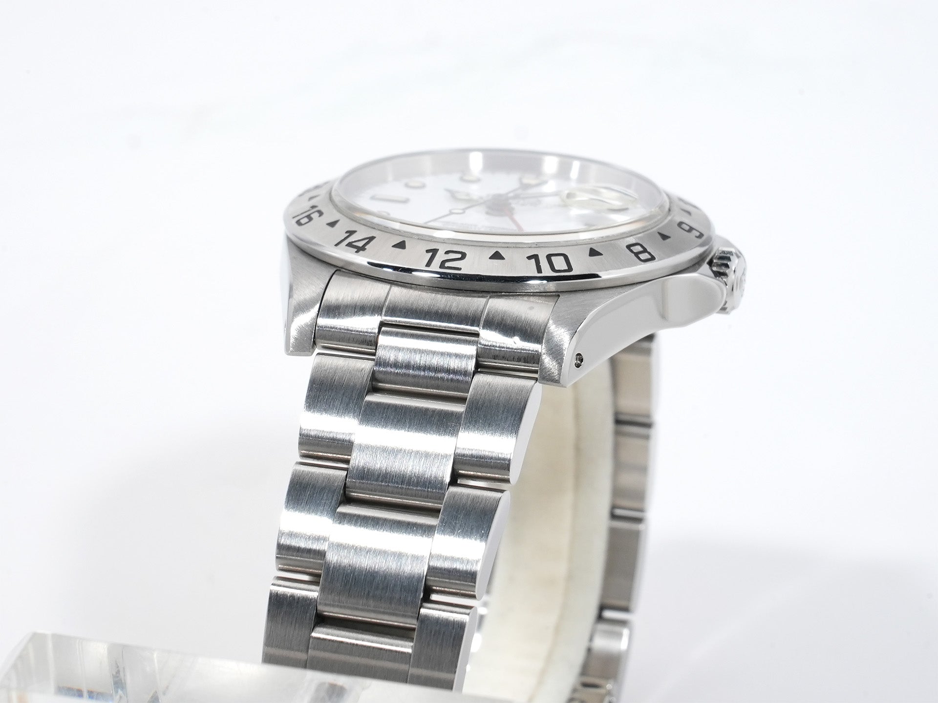 ロレックス エクスプローラーII Ref.16570 ステンレススチール ホワイト文字盤 オイスターブレスレット 中古 zigwaov5