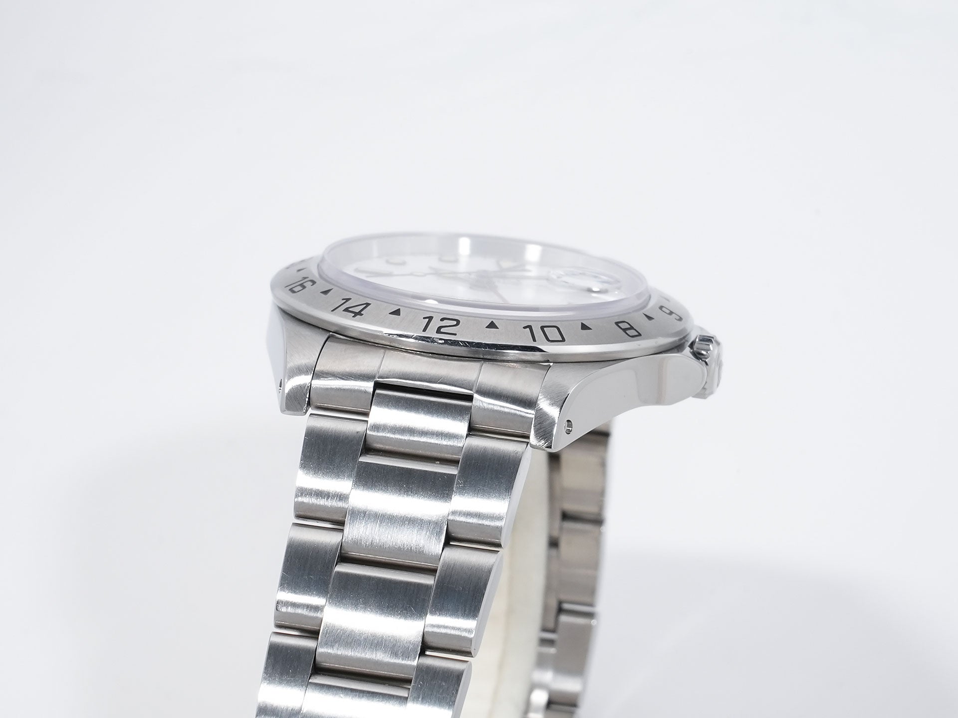 ロレックス エクスプローラーII Ref.16570 ステンレススチール ホワイト文字盤 オイスターブレスレット 中古 58kugk9n