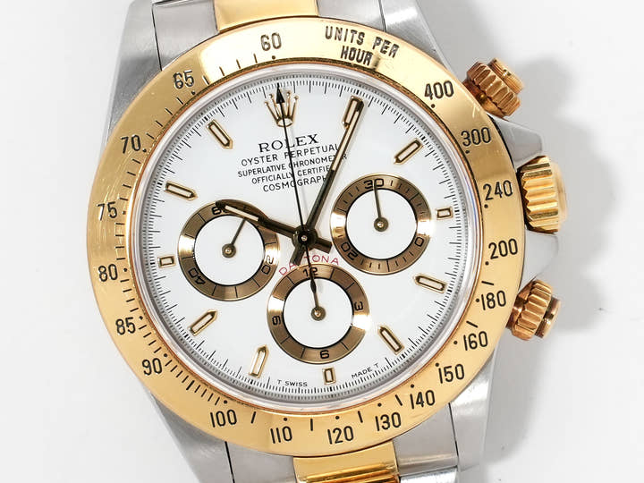 ロレックス デイトナ エルプリメロ Ref.16523 ステンレススチール/イエローゴールド ホワイト文字盤 中古 xwvc7uj3