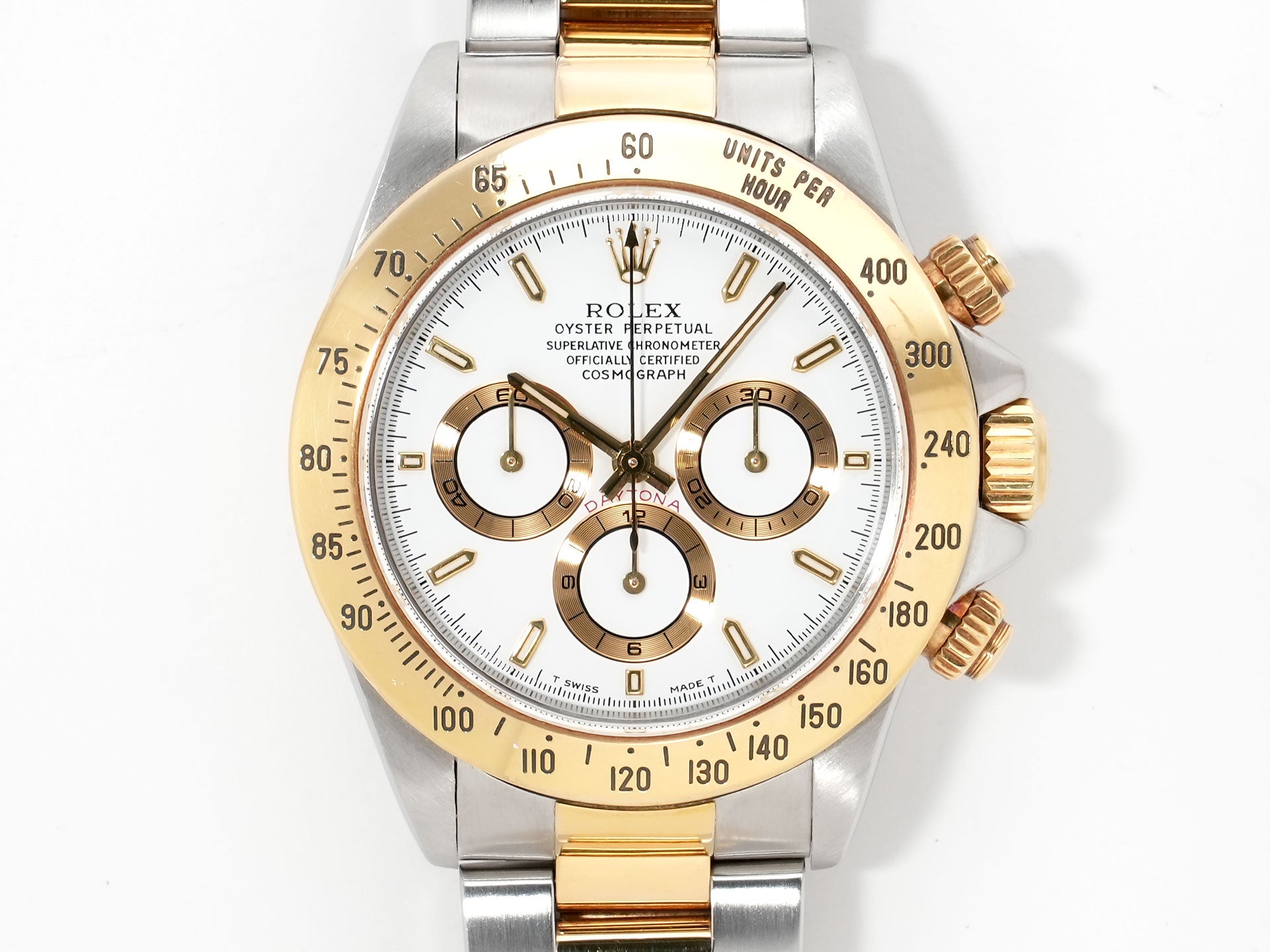ロレックス デイトナ エルプリメロ Ref.16523 ステンレススチール/イエローゴールド ホワイト文字盤 中古 jwbpgwxa