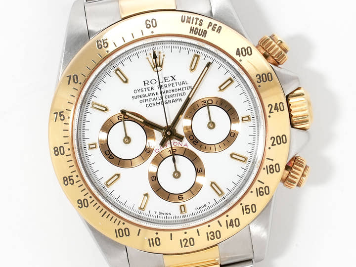 ロレックス デイトナ エルプリメロ Ref.16523 ステンレススチール/イエローゴールド ホワイト文字盤 中古 jwbpgwxa