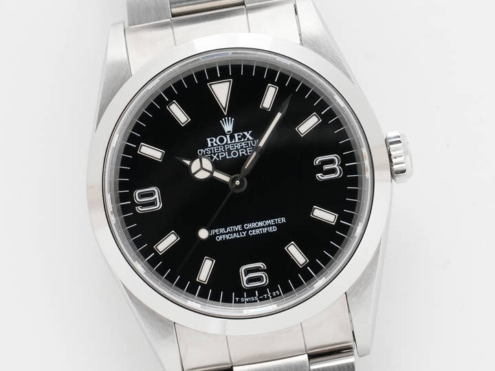 ロレックス エクスプローラーI Ref.14270 ステンレススチール ブラック文字盤 オイスターブレスレット 中古 fa2zrhge