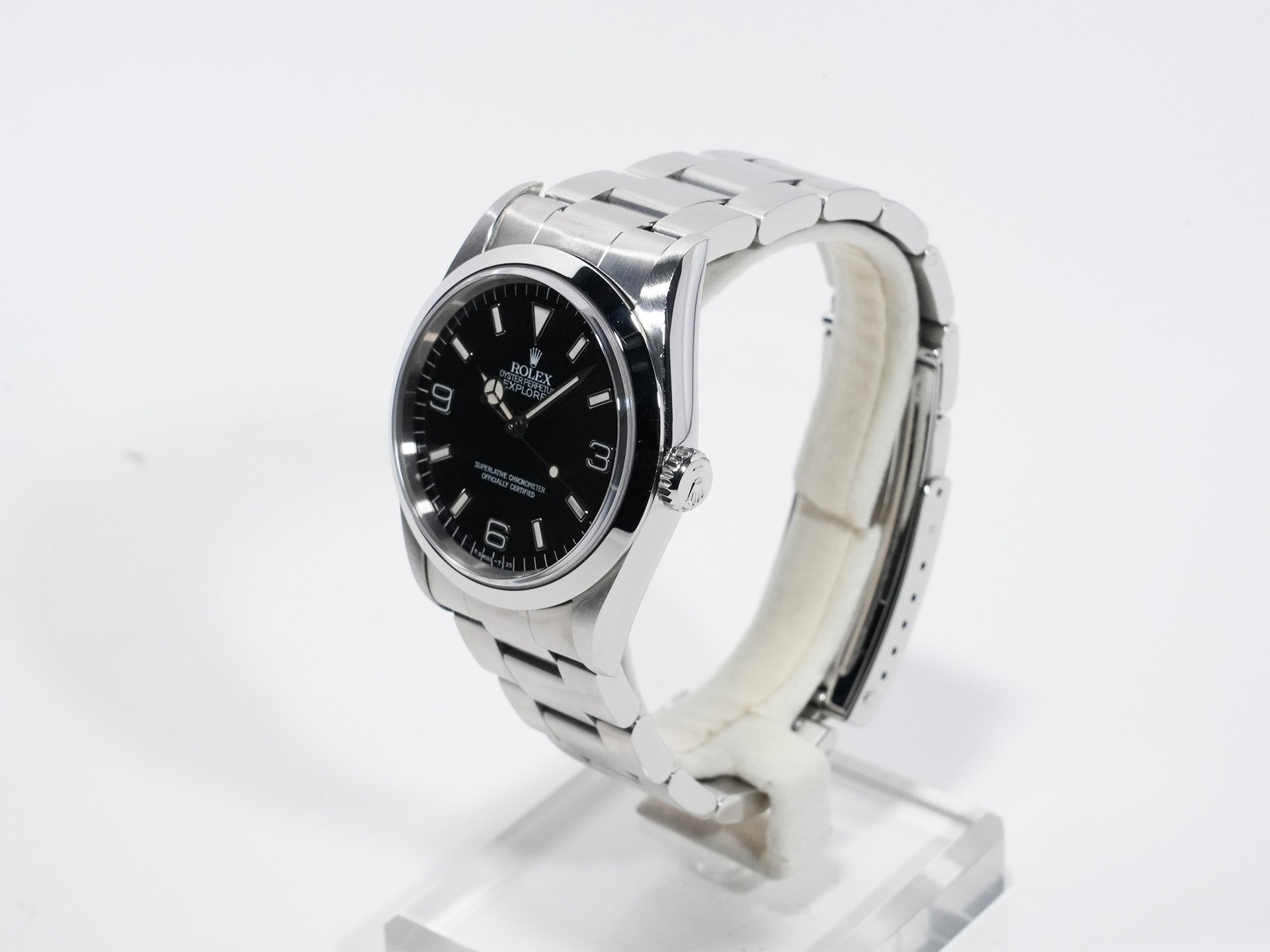 ロレックス エクスプローラーI Ref.14270 ステンレススチール ブラック文字盤 オイスターブレスレット 中古 fa2zrhge