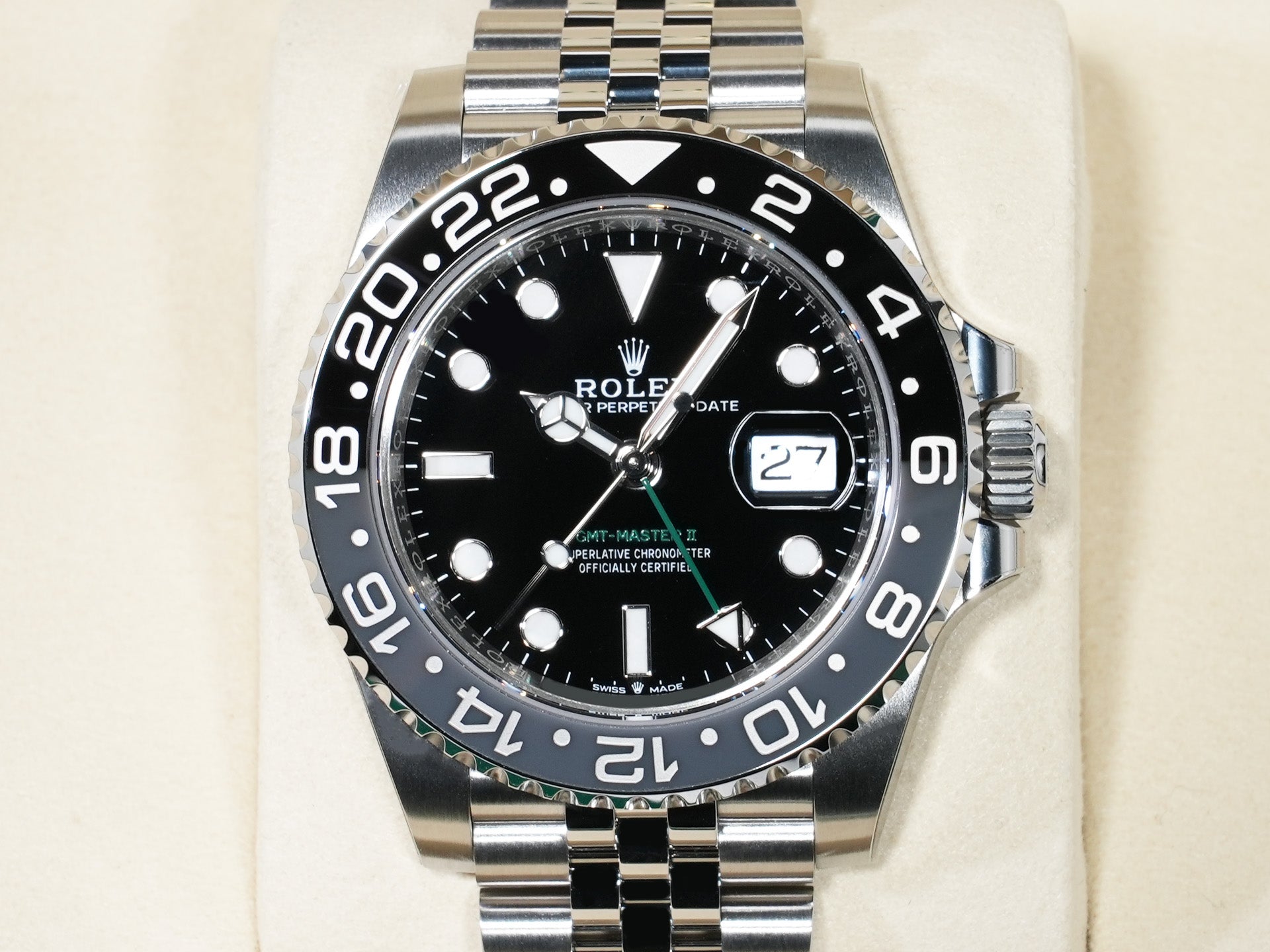 ロレックス GMTマスターII Ref.126710GRNR ステンレススチール ブラック文字盤 ジュビリーブレスレット 未使用 fyis9ddi