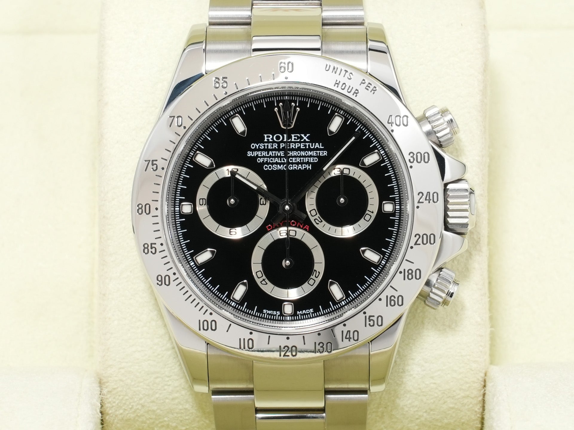 ロレックス デイトナ Ref.116520 ステンレススチール ブラック文字盤 美中古 muunosmv