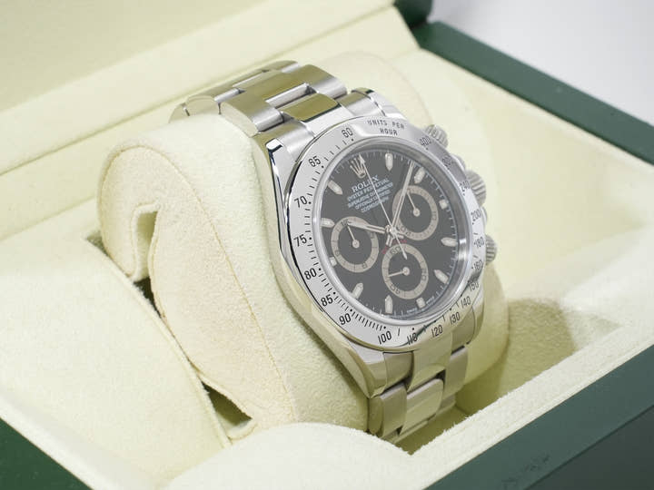 ロレックス デイトナ Ref.116520 ステンレススチール ブラック文字盤 美中古 muunosmv