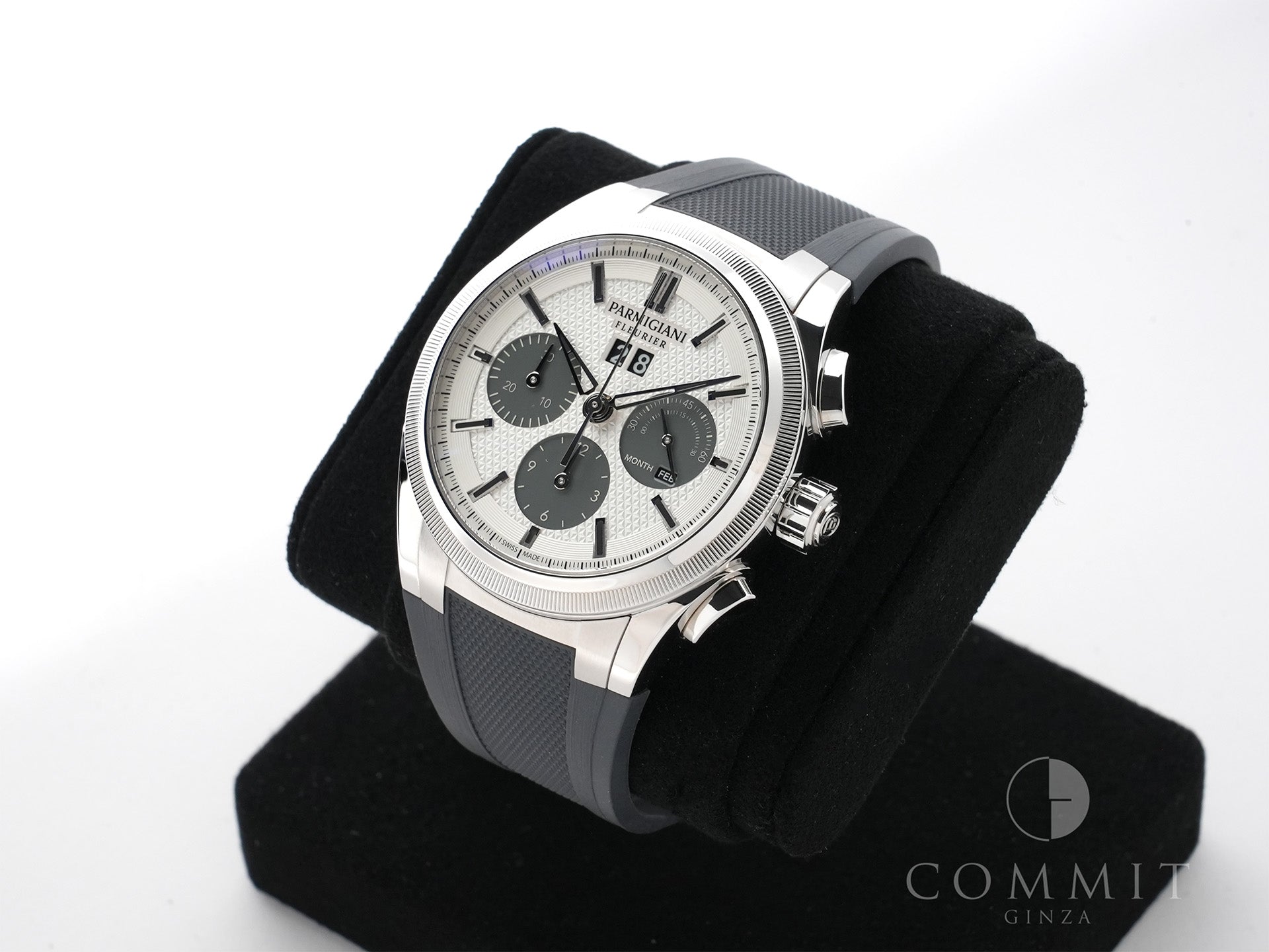 パルミジャーニフルリエ トンダ GT クロノグラフ Ref.PFC906-1020001-400181 ステンレススチール シルバー×クアンタムグレー文字盤 美品 e3678siu