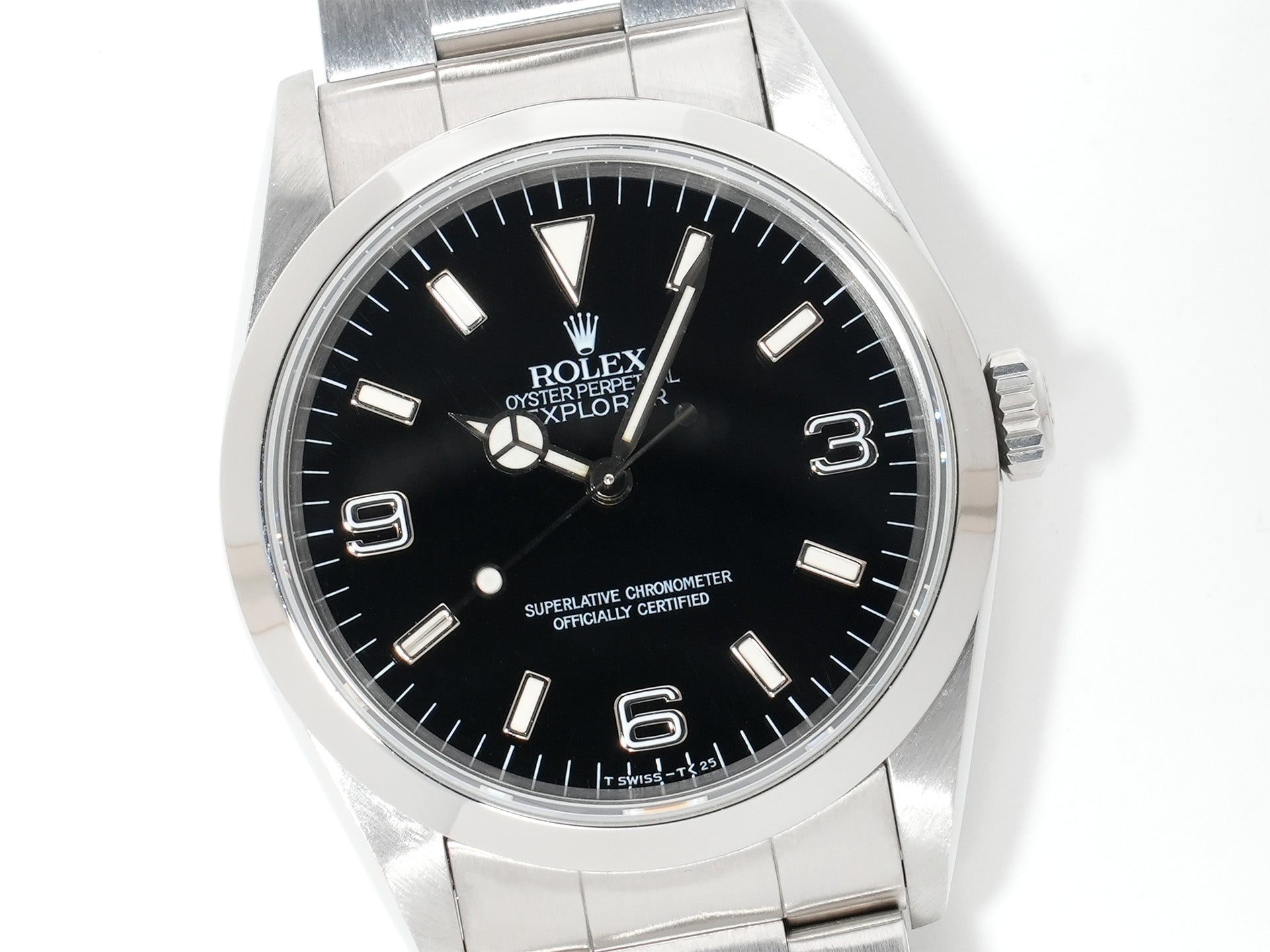 ロレックス エクスプローラーI Ref.14270 ステンレススチール ブラック文字盤 オイスターブレスレット 美中古 wmz3n56e