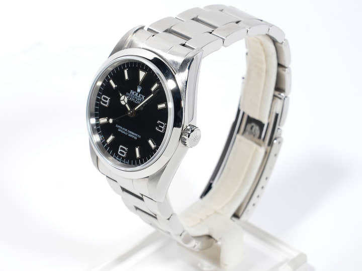 ロレックス エクスプローラーI Ref.14270 ステンレススチール ブラック文字盤 オイスターブレスレット 美中古 wmz3n56e