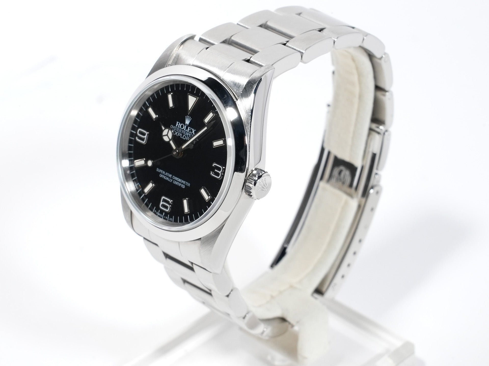 ロレックス エクスプローラーI Ref.14270 ステンレススチール ブラック文字盤 オイスターブレスレット 美中古 wmz3n56e