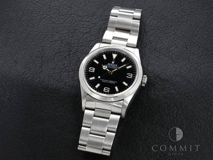 ロレックス エクスプローラーI Ref.14270 ステンレススチール ブラック文字盤 オイスターブレスレット 美中古 wmz3n56e