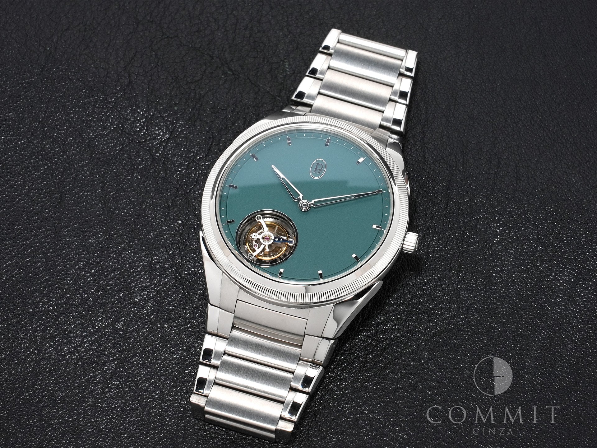 Parmigiani Fleurier Tonda PF Flying Tourbillon Ref. PFS921-1020001-100182 Stainless Steel Green Dial Excellent Condition w2rs2q22