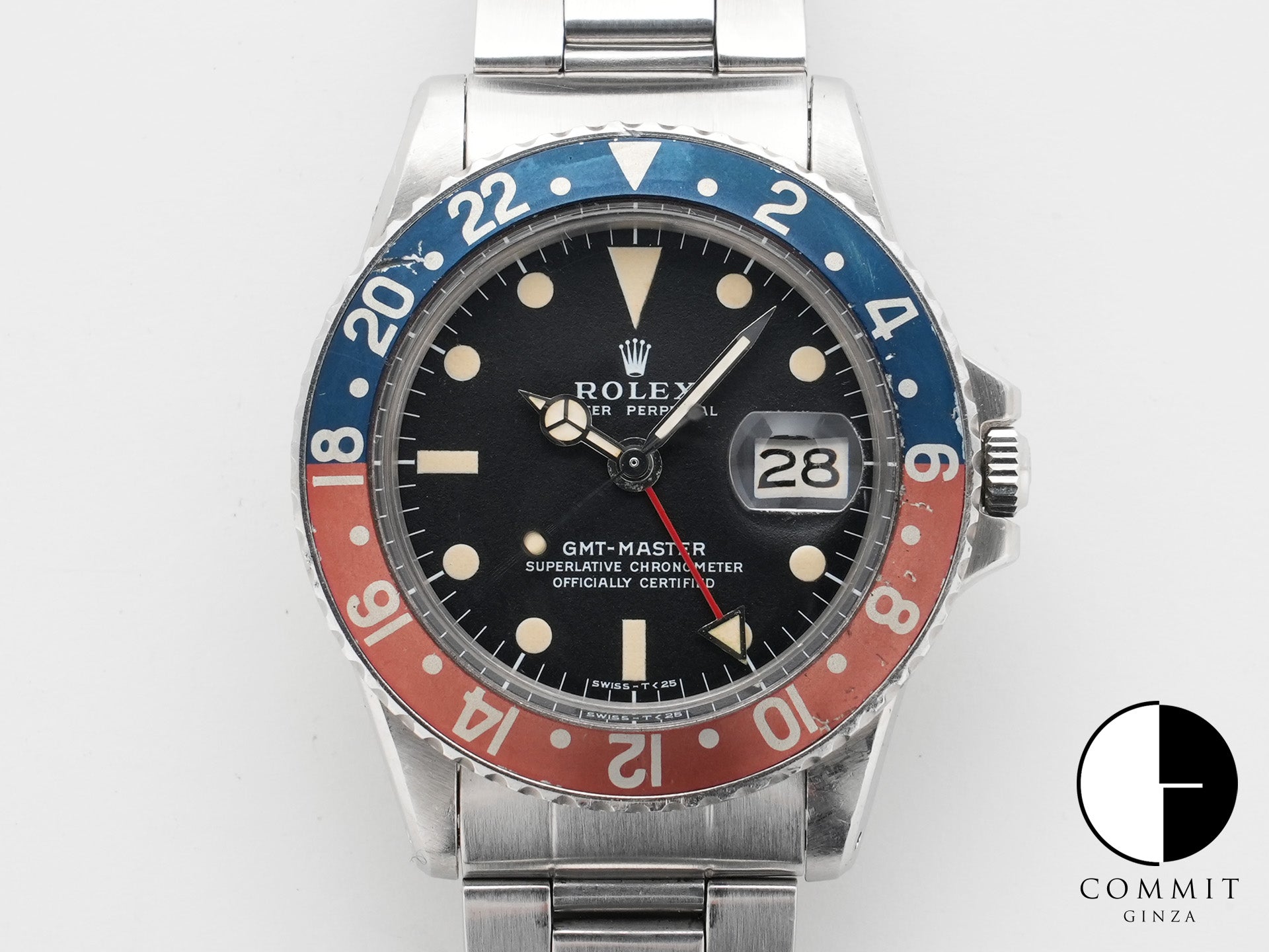 ロレックス GMTマスター Ref.1675 ステンレススチール ブラック文字盤 オイスターブレスレット 中古 jxot5gdm