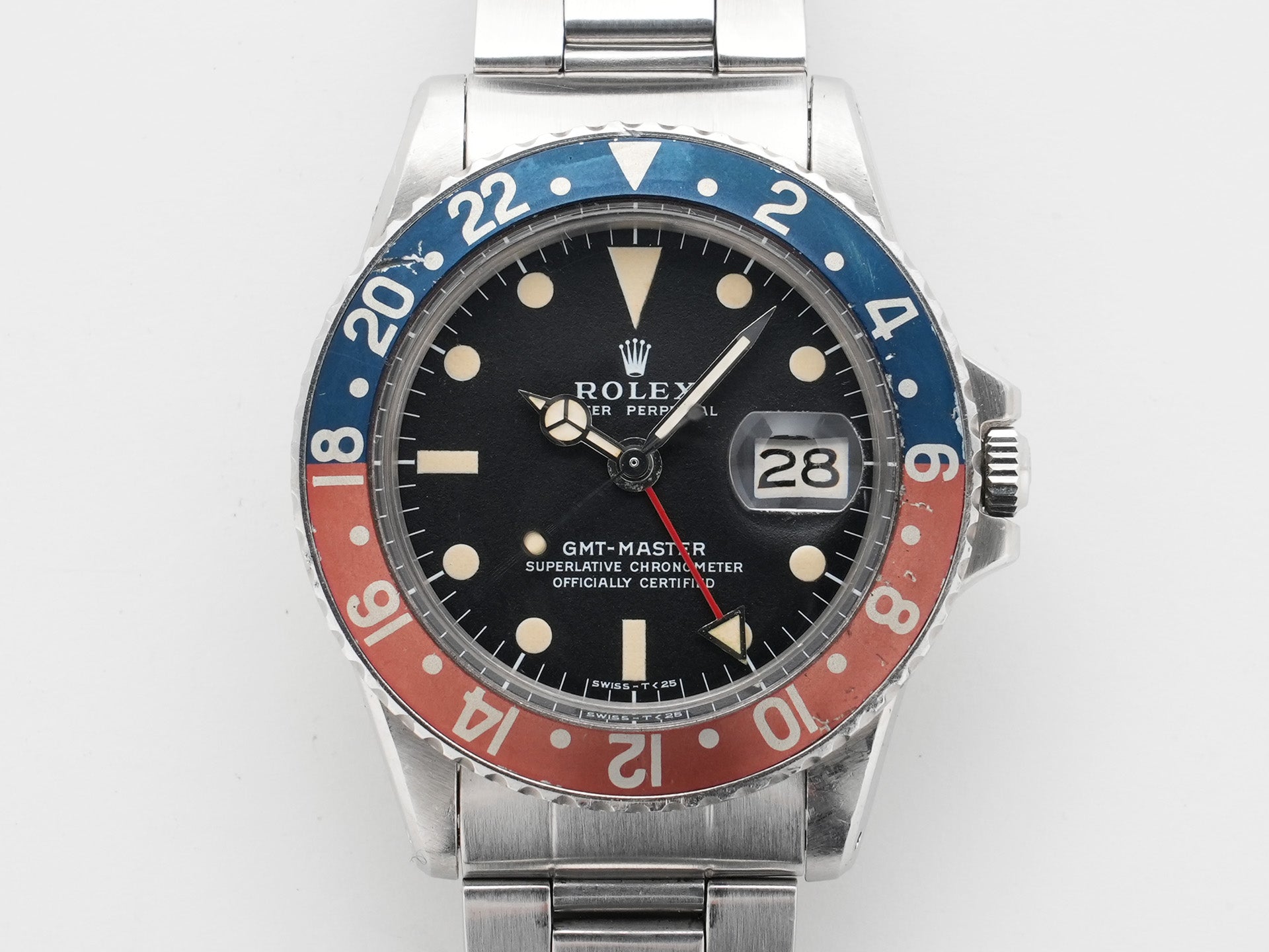 ロレックス GMTマスター Ref.1675 ステンレススチール ブラック文字盤 オイスターブレスレット 中古 jxot5gdm